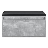 thumbnail of HELLOSHOP26 - Banco zapatero de diseño con cajón mueble recibidor con asiento acolchado elegante zapatero para 3 pares tablero de partículas
