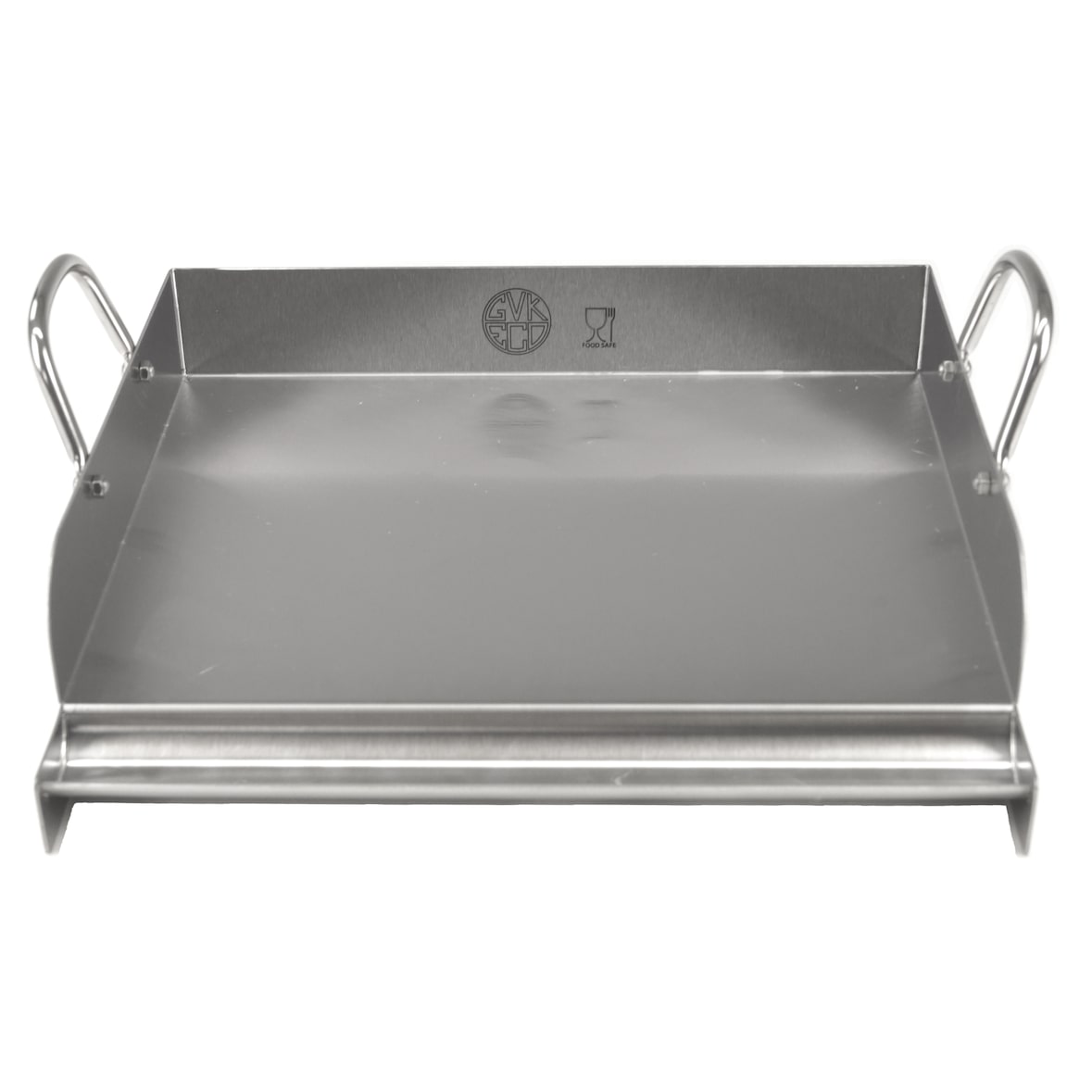 GVK ECO Edelstahl Grillplatte 32cm Grillaufsatz Grillpfanne Pizzaplatte