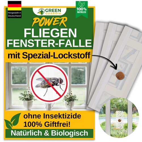 Green Guardia Fliegen Fenster-Falle mit Spezial-Lockstoff: 18