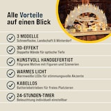 thumbnail of Monzana Schwibbogen Winterdorf Holz Hellbraun LED Beleuchtet Weihnachten Deko Weihnachtsbogen Lichterbogen