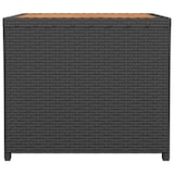 thumbnail of Mesa de centro ratán negro y superficie madera maciza acacia