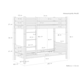 thumbnail of Etagenbett für Erwachsene Stockbett 90x200 Nische 100 teilbar mit 2 Rollroste 60.16-09T100