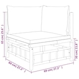 thumbnail of vidaXL 9-tlg. Garten-Lounge-Set mit Dunkelgrauen Kissen Bambus