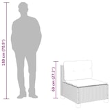 thumbnail of vidaXL 5-tlg. Garten-Sofagarnitur mit Kissen Schwarz Poly Rattan