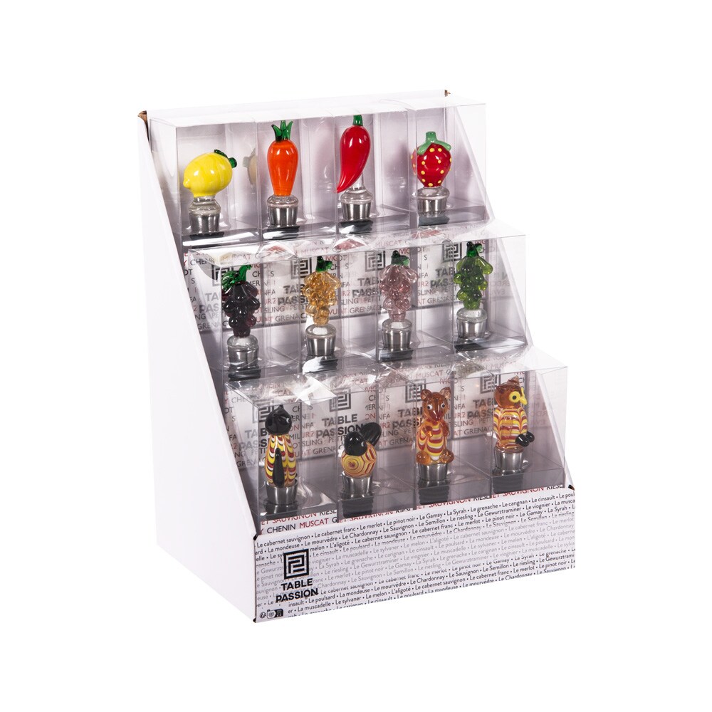 Bouchon de bouteille Fall (1 modèle aléatoire  -  Multicolore Rond Verre Table Passion 10.00x2.00 cm