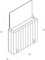 thumbnail of Jardinera de Madera Separador de Terrazas con Anclaje al Suelo 100 x 24x 80 cm más Cortavientos 60 cm