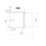 thumbnail of Kühltisch mit Aufkantung 4 Türen