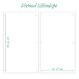 thumbnail of Zeller 2-tlg. Herdabdeckplatten Glasschneideplatten Marmor weiß Optik