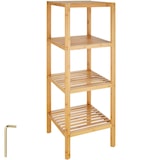 thumbnail of tectake Scaffale verticale in bambù 4 piani 33 x 33 x 97 cm - marrone - 401647
