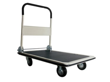 Carrinho de transporte, dobrável, aço, preto, máx. 300 kg