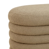 thumbnail of SVITA BLOSSOM S Hocker mit Stauraum Sitzhocker Ottomane Boucle-Polster Hellbraun