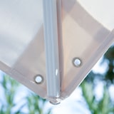 thumbnail of BLUES - Parasol de Jardín Excentrico 3x4 Orientable a 360°-Estructura de Aluminio Blanco Inclinable y Retráctil Brazo lateral - Chimenea Cortaviento