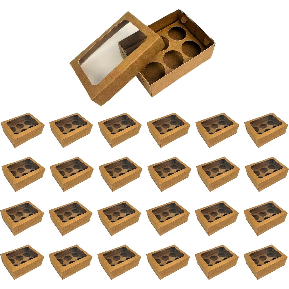 25x Kartonschachteln für Brigadeiros, Schokoladen 115x85x40 mm - Geschenkverpackung für Gebäck -Valentinstag, Weihnachten, Ostern