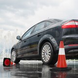 thumbnail of ECD Germany 6 x Verkehrskegel 51 cm Rot-Weiß mit Fuß Reflektierend Warnkegel Leitkegel Verkehrshütchen Markierungskegel