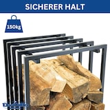 thumbnail of DanDiBo Kaminholzregal Innen Metall Schwarz Feuerholzregal Brennholzregal Kaminholzständer 96609 Kaminholzhalter
