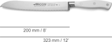 thumbnail of Arcos Cuchillo Panero, Hoja de Acero Inoxidable Forjado NITRUM 200 mm, Mango de Polioximetileno (POM), Color Blanco
