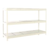 thumbnail of SimonRack Industrieregal, 2000x2400x600 mm, 400 kg am Biegepunkt, 3 Metallböden, Garagenregal, Weiss/Verzinkt- Simonforte