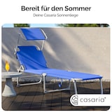 thumbnail of CASARIA® 2er Set Sonnenliege mit Dach Klappbar Gartenliege Wetterfest Liege Blau