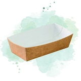 thumbnail of Ecolomique - 100 Pcs - Barquette en carton kraft - 460 ml, 14 x 6,5 cm, Hauteur: 4,2 cm - ECO210BCK460