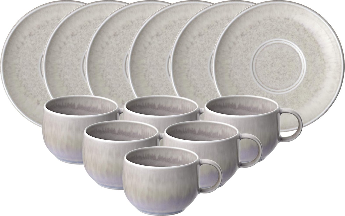 like. by Villeroy & Boch Perlemor Sand Espressotasse mit Untertasse 60 ml 6er Set