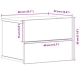 thumbnail of Cabinet de chevet Chêne noir 40 x 30 x 30 cm Bois d'ingénierie – Modèle Dune Bois Nuit