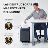 thumbnail of Destructora trituradora de papel Fellowes LX210, 1-3 usuarios, destruye hasta 16 hojas en minipartículas 4x12mm, Din P-4, papelera 23L/500 hojas
