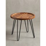 thumbnail of Couchtisch Sheesham Massivholz 45x40x45 cm Wohnzimmertisch Rund, Sofatisch mit Haarnadelbeine, Kaffeetisch aus Holz und