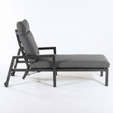 thumbnail of Pacote 2 unidades - Espreguiçadeira de jardim antracite com almofada grossa