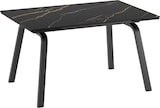 thumbnail of Ausziehbarer Tisch Dylan mit mattschwarzer Marmorkeramikplatte und anthrazitfarbenen Metallbeinen – Maße 140/200 x 80 cm – Modernes Design