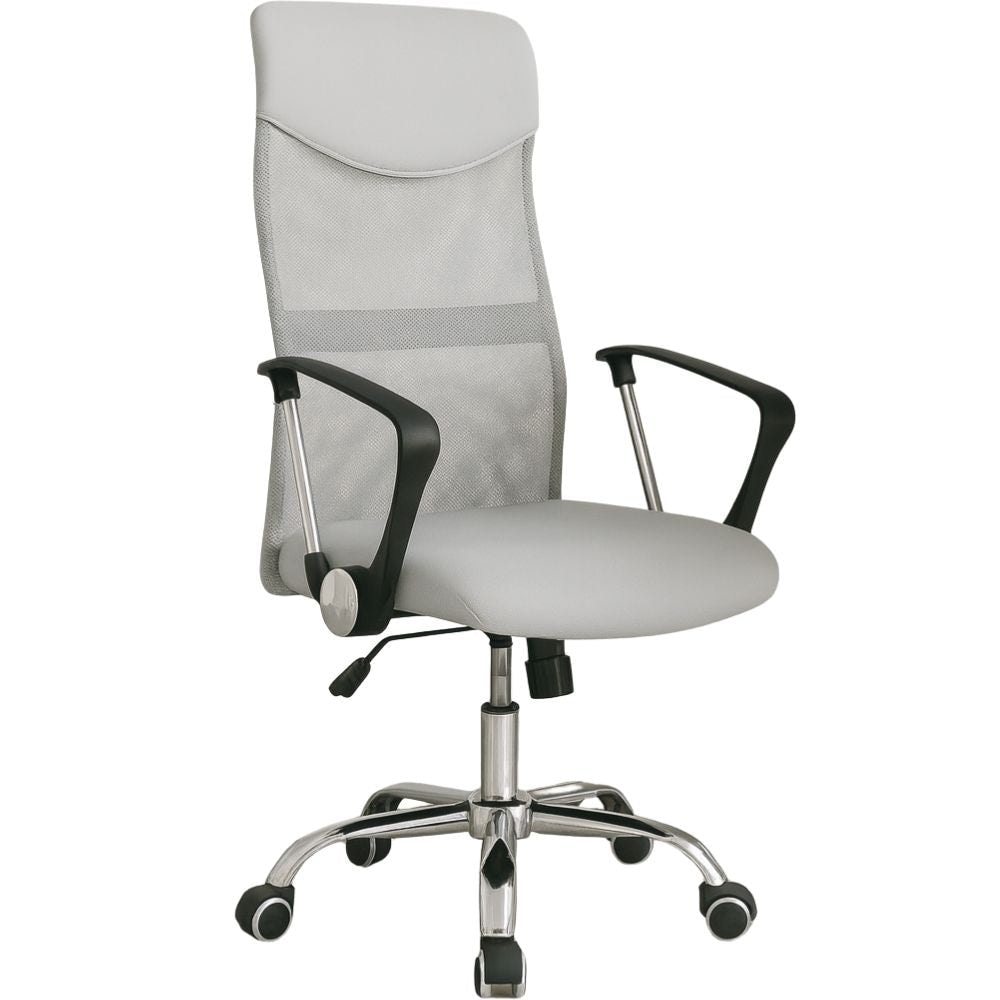 Ergonomischer Bürostuhl Drehstuhl mit Armlehnen und höhenverstellbar für Schreibtisch atmungsaktiver Stoff gepolsterte Sitzfläche  65 x 65 x 118 cm