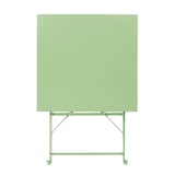 thumbnail of Table de terrasse carrée pliante en acier Bolero vert clair 600 mm