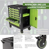 thumbnail of Werkstattwagen Premium plus bestückt 254tlg. 7 Schubladen Chrom Vanadium Werkzeug  abschließbar grün