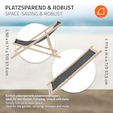 thumbnail of ECD Germany 5er Set Liegestuhl klappbar Anthrazit, Holz, verstellbare Rückenlehne mit 3 Positionen, bis 120 kg, Gartenliege Strandliege Sonnenliege