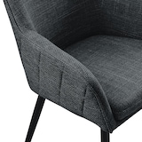 thumbnail of SalesFever Esszimmerstuhl | Bezug Strukturstoff | Stuhlbeine Metall | B 61 x T 60 x H 85 cm | anthrazit – schwarz