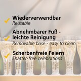 thumbnail of HEKU 144 Stück Sektgläser aus Kunststoff - praktisch & bruchfest, wiederverwendbar - Ideal für Events, Hochzeiten & andere Feste, elegantes Design