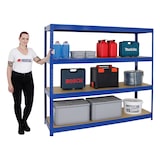 thumbnail of PROREGAL Étagère charge lourde DINO, HxLxP 180x180x60cm, 500kg par niveau, Bleu, Étagère robuste de Garage, Atelier