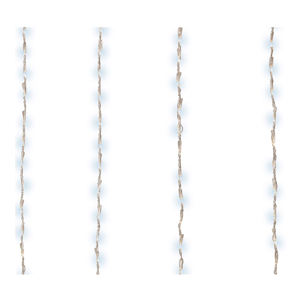 Außenbalkon-LED-Vorhang, kaltweiß, 2 x 1 m, 220 LEDs