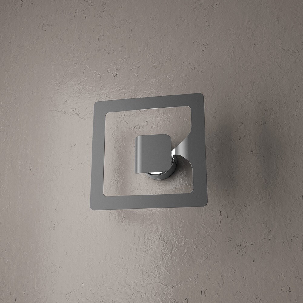 Applique Moderno Quadrato Gasoline 1 Luce In Metallo Grigio Antracite
