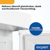 thumbnail of Exquisit Kühlschrank ohne Gefrierfach, 133 Liter, Vollraumkühlschrank freistehend, Türanschlag Wechselbar, KS516-V-H-010E weiss