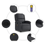 thumbnail of vidaXL Massagesessel mit Aufstehhilfe Schwarz Echtleder