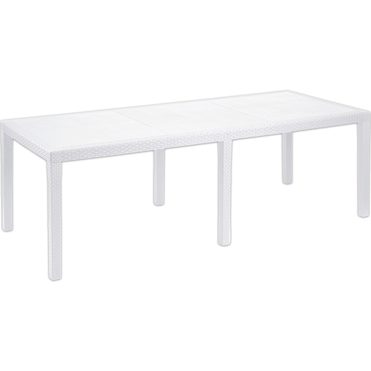 Table rectangulaire extensible Queen 220 x 90 x 72 cm blanche