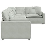 thumbnail of vidaXL Modulares Sofa mit Kissen Samt Hellgrau