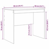 thumbnail of vidaXL Schreibtisch Artisan-Eiche 90 x 50 x 76 cm