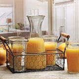 thumbnail of WellHome - Juego de 4 vasos de 450ml con Jarra de 1L en vidrio