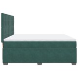 thumbnail of vidaXL Boxspringbett mit Matratze Dunkelgrün 200x200 cm Samt