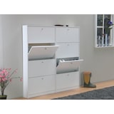 thumbnail of Escape Schuhschrank mit 8 Klappen Breite 150 cm, Höhe 148 cm weiss.