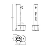 thumbnail of Red Fountain PRO Gartenbrunnen Modell Triton-pro. Doppelter Wasseranschluss, Korb am Boden und 7,5 m langer Schlauch. Für die Bewässerung des Gartens.