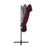thumbnail of Helloshop26 - Zwevende parasol met dubbel dak 250 x 250 cm bordeauxrood 02_0008570