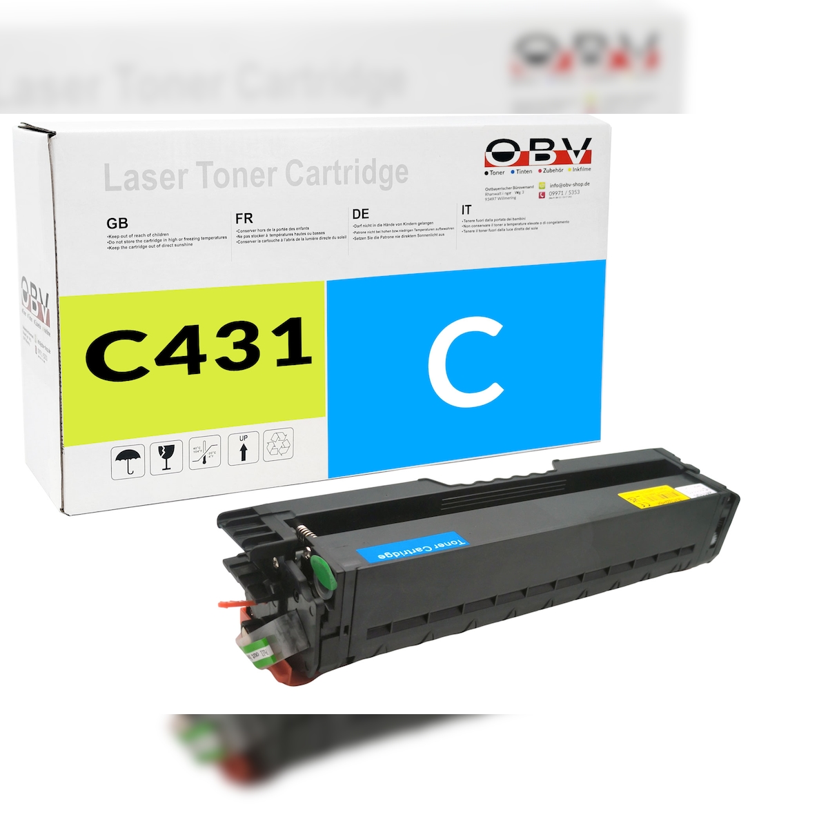 OBV Toner kompatibel für Lexmark 431 CS331dw Cyan