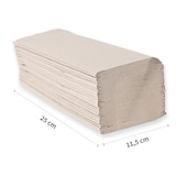 thumbnail of Papierhandtuch 1-lagig gelegt 23x25 cm ZZ/V-Falz Natur Falthandtuch